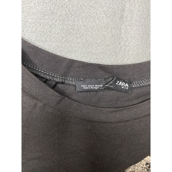 Zara Women’s Shirt Size Small Scream Rock Place of Freedom Graphic 3/4 Sleeve - Picture 3 of 10